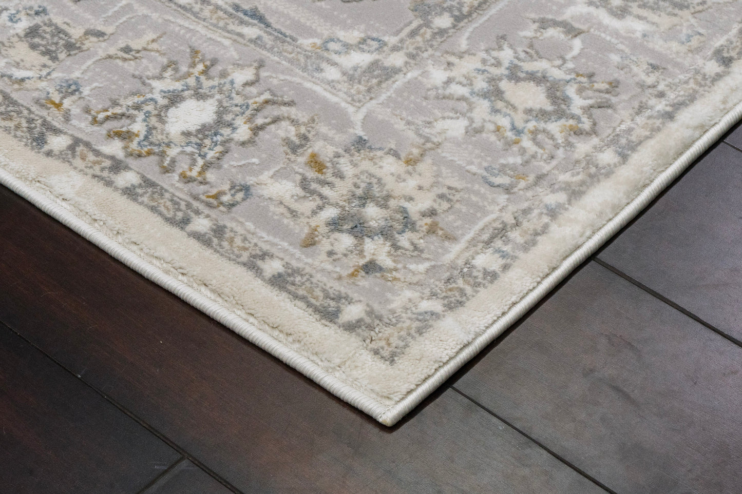 Azure 12580-195 Cream/Grey/Blue Area Rug