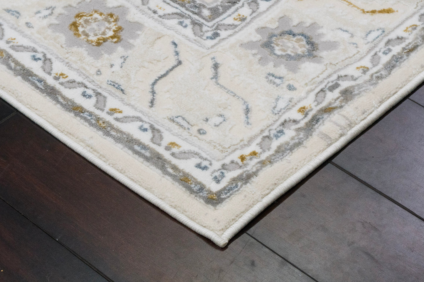 Azure 12584-195 Ivory/Grey/Blue Area Rug