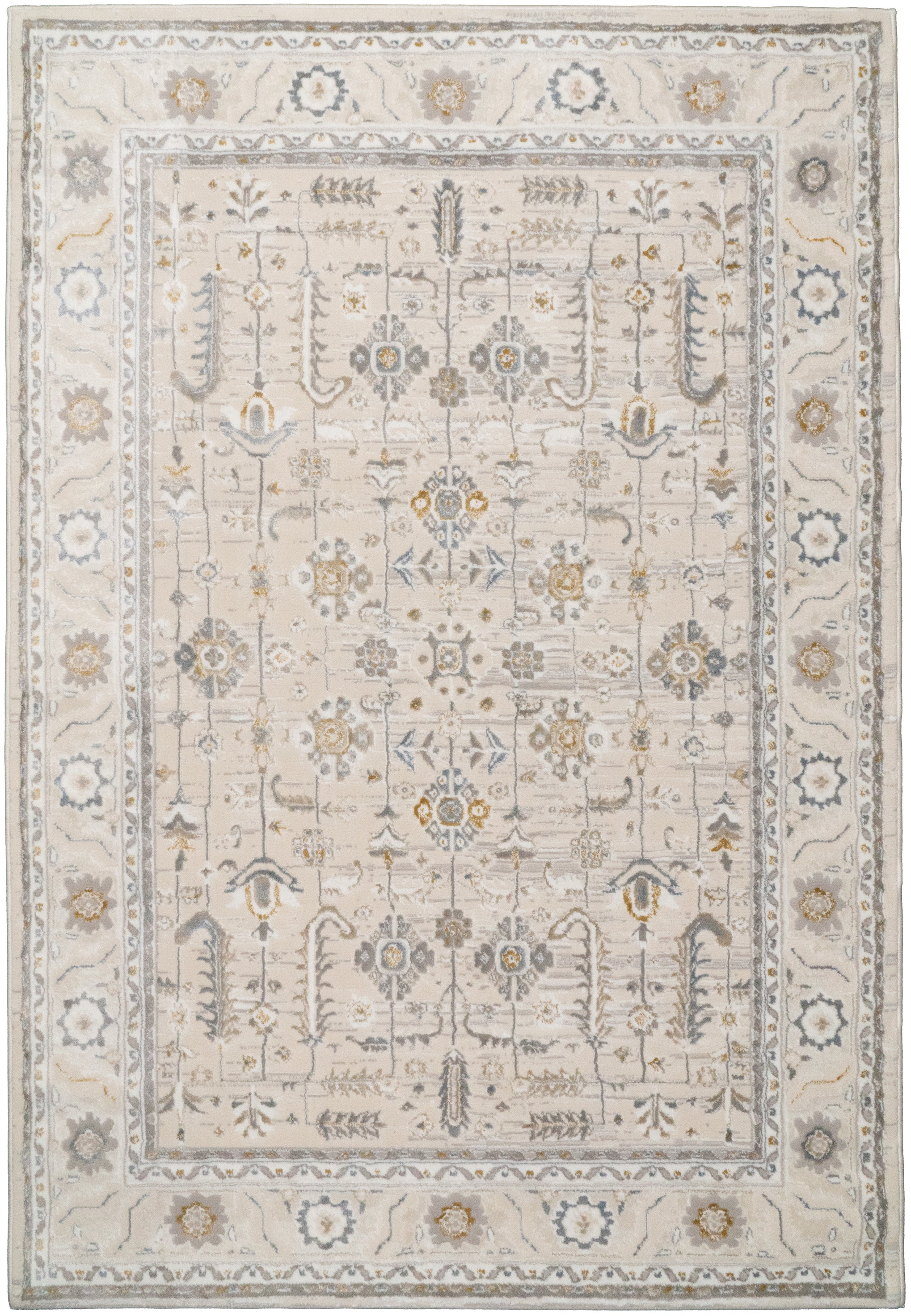 Azure 12584195 Ivory/Grey/Blue Area Rug Buy Rugs Cheap