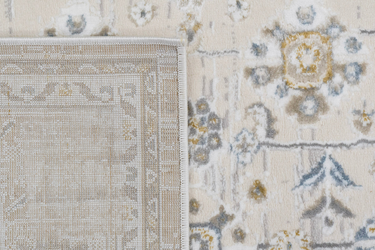 Azure 12584-195 Ivory/Grey/Blue Area Rug