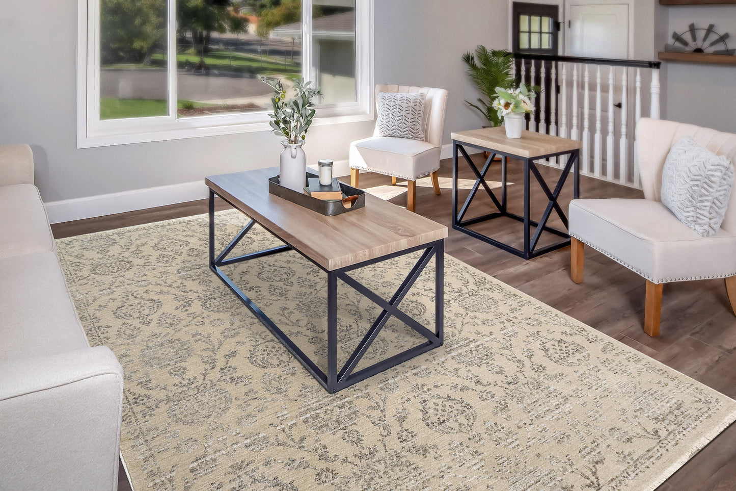 Bailey 3883-890 Beige/Grey Area Rug