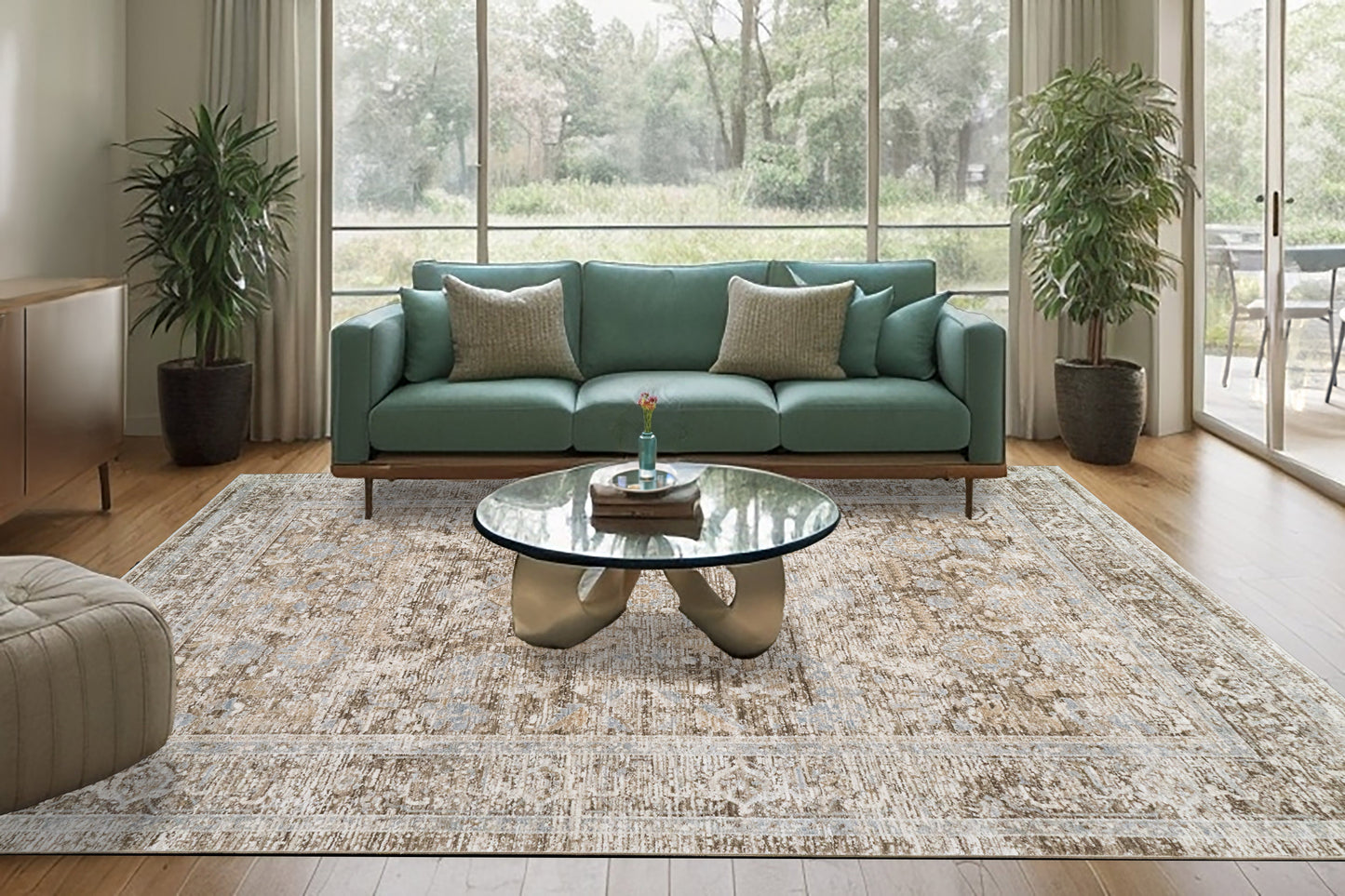 Bliss 17587-890 Beige/Grey Area Rug