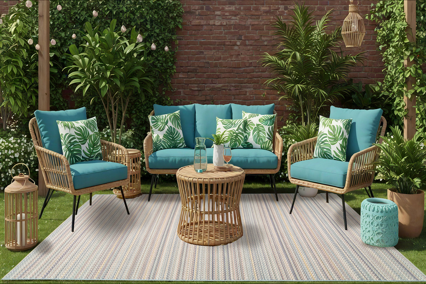 Brighton 8160-5025 Blue Area Rug