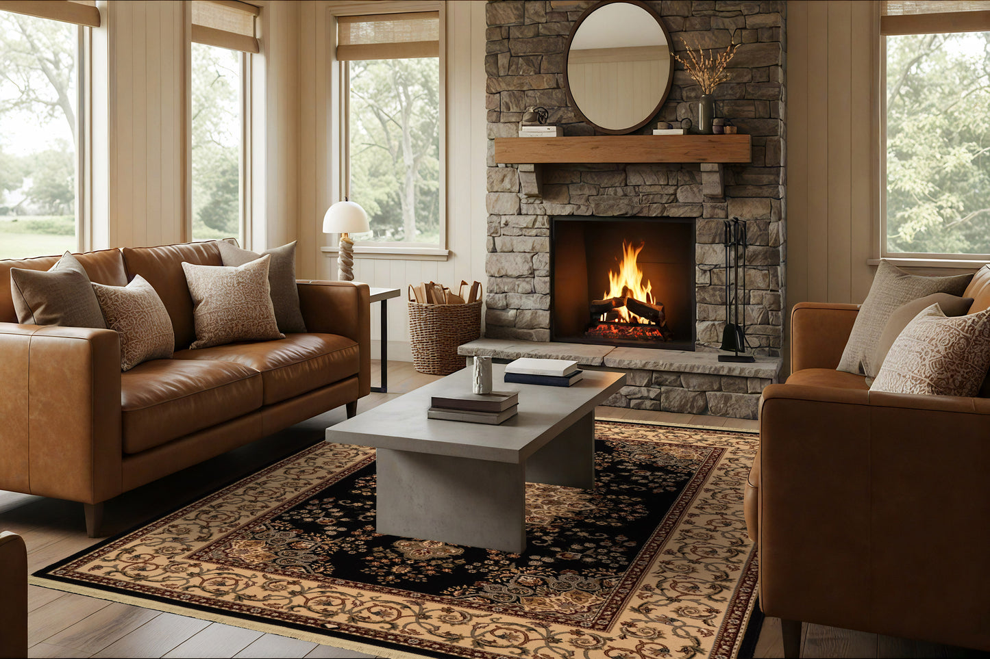 Brilliant 7201-090 Black Area Rug