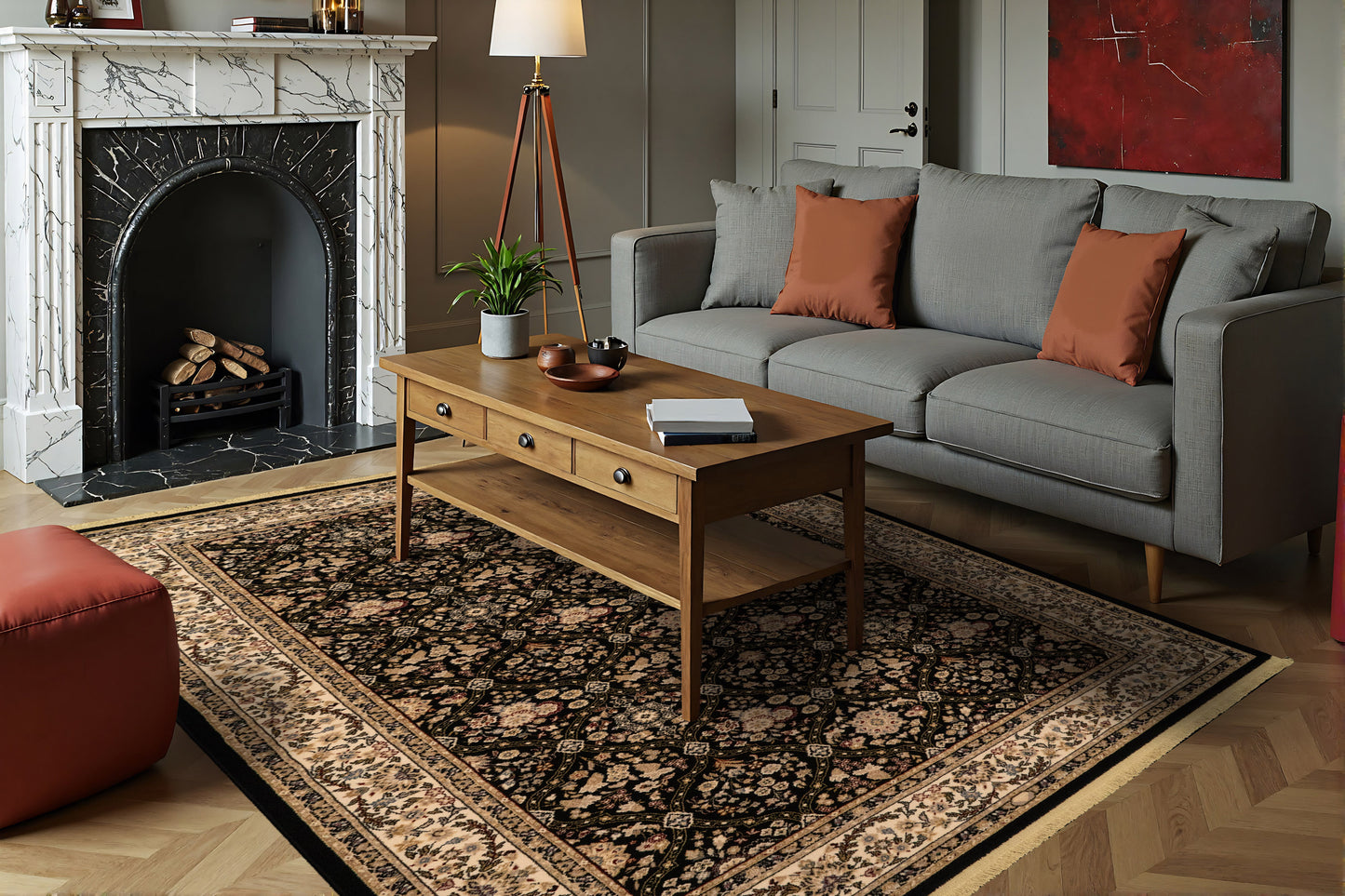 Brilliant 7211-090 Black Area Rug