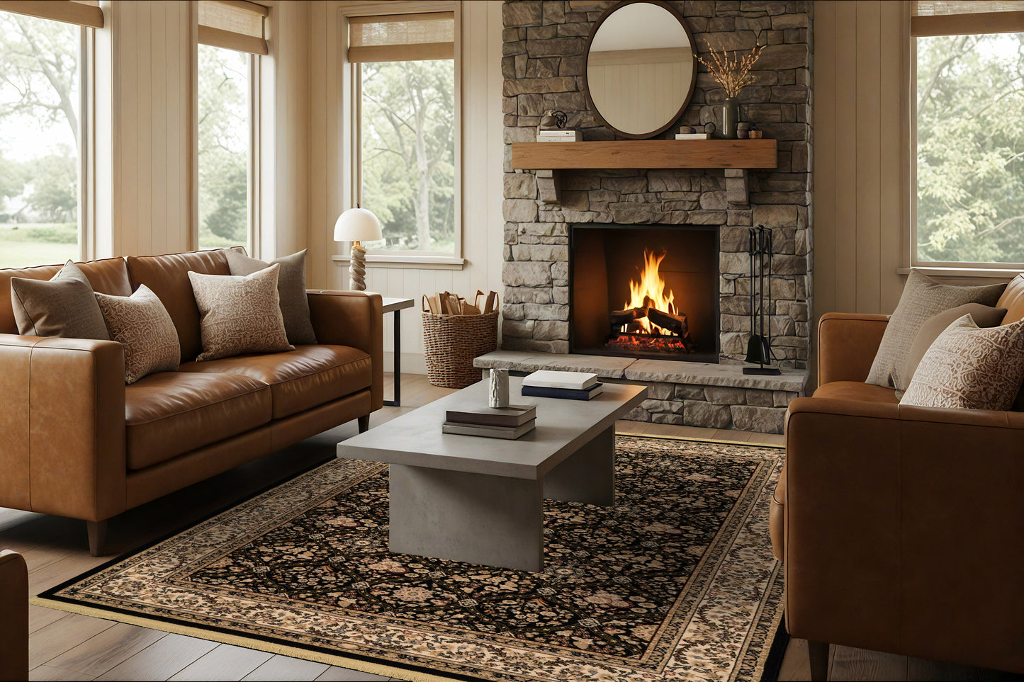 Brilliant 7211-090 Black Area Rug