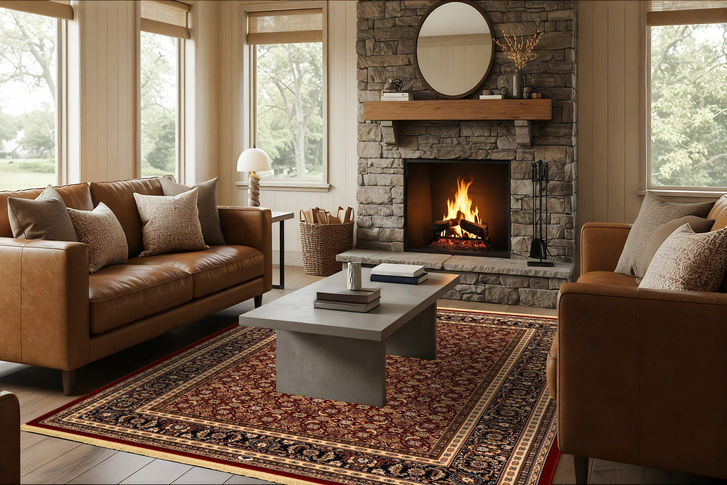 Brilliant 72240-330 Red Area Rug