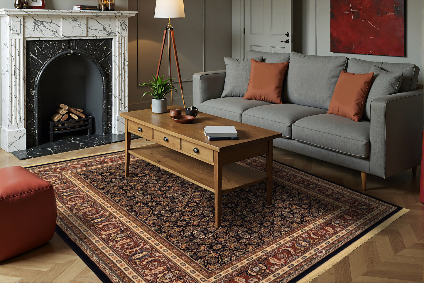 Brilliant 72240-520 Navy Area Rug