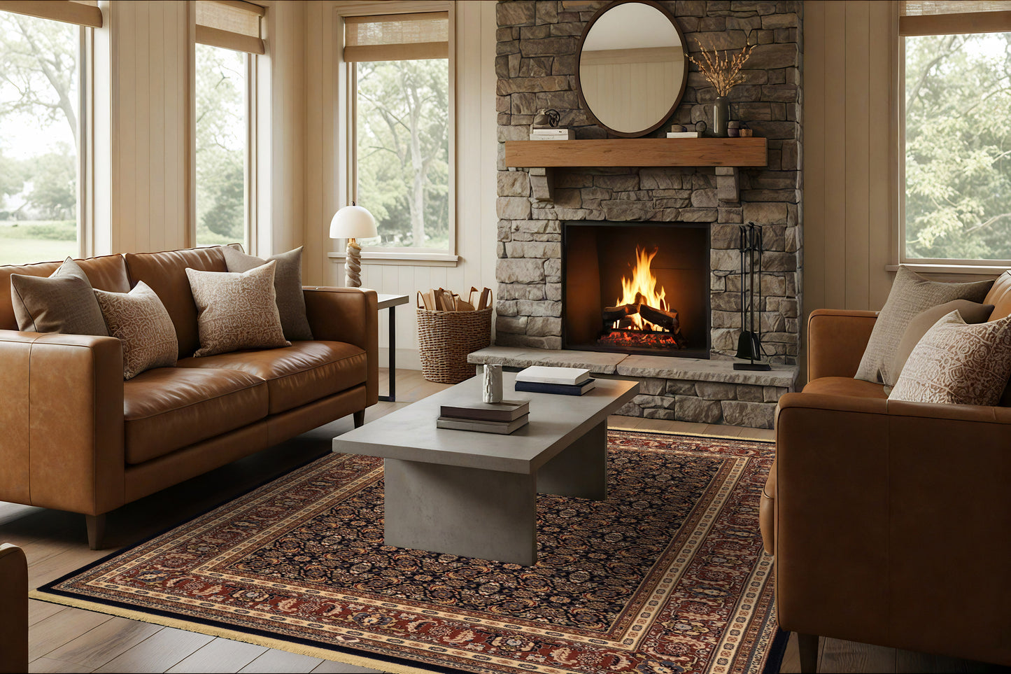 Brilliant 72240-520 Navy Area Rug