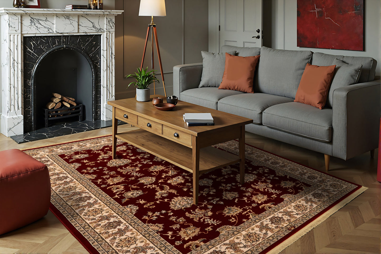 Brilliant 7226-330 Red Area Rug