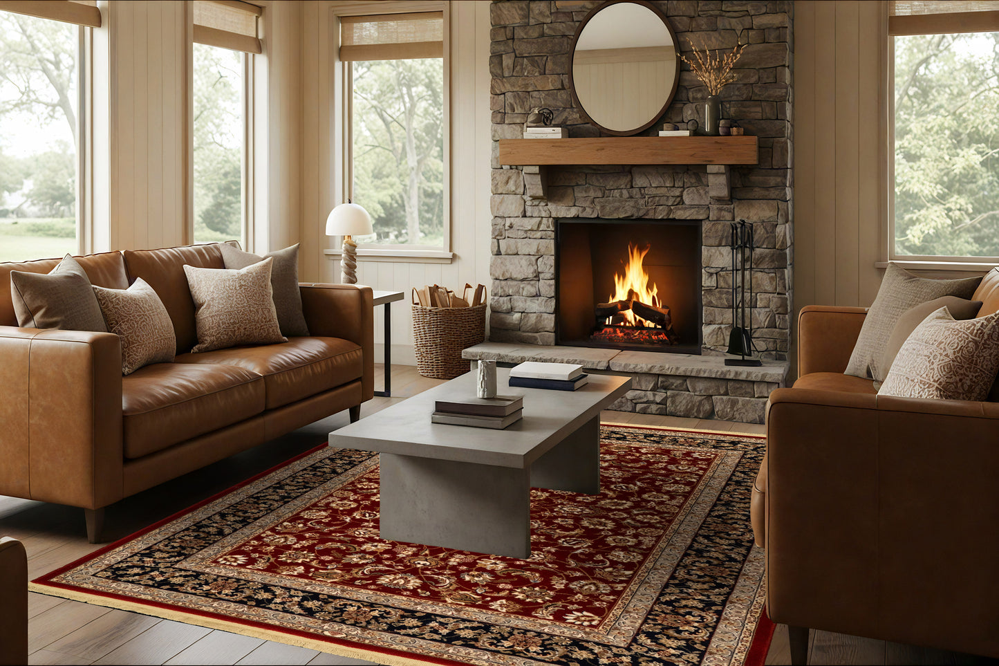 Brilliant 72284-331 Red Area Rug
