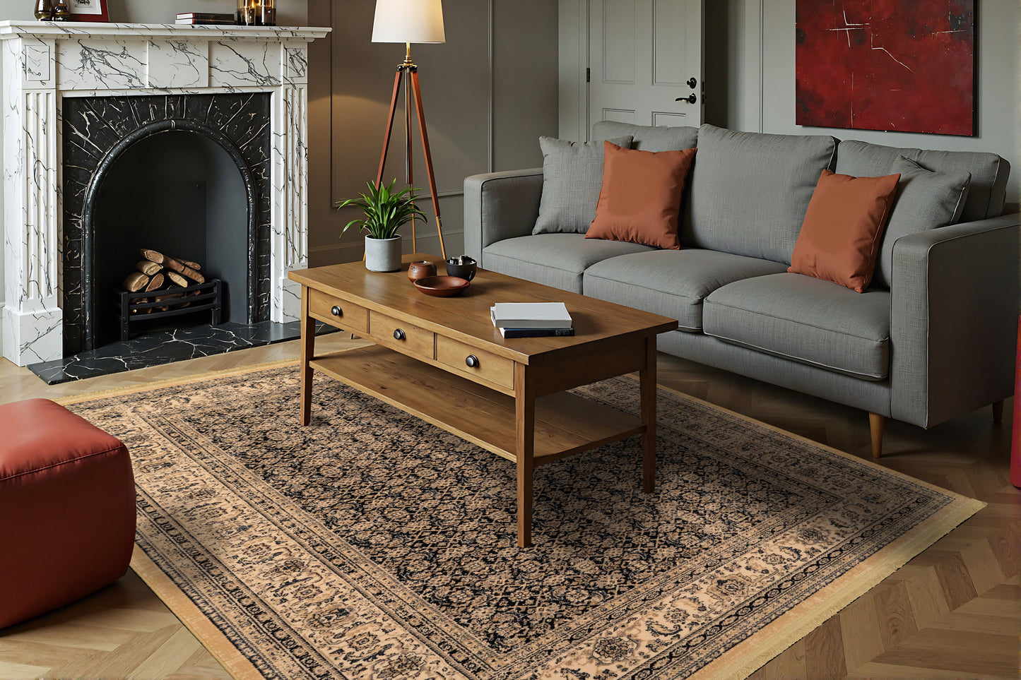 Brilliant 72407-501 Navy Area Rug