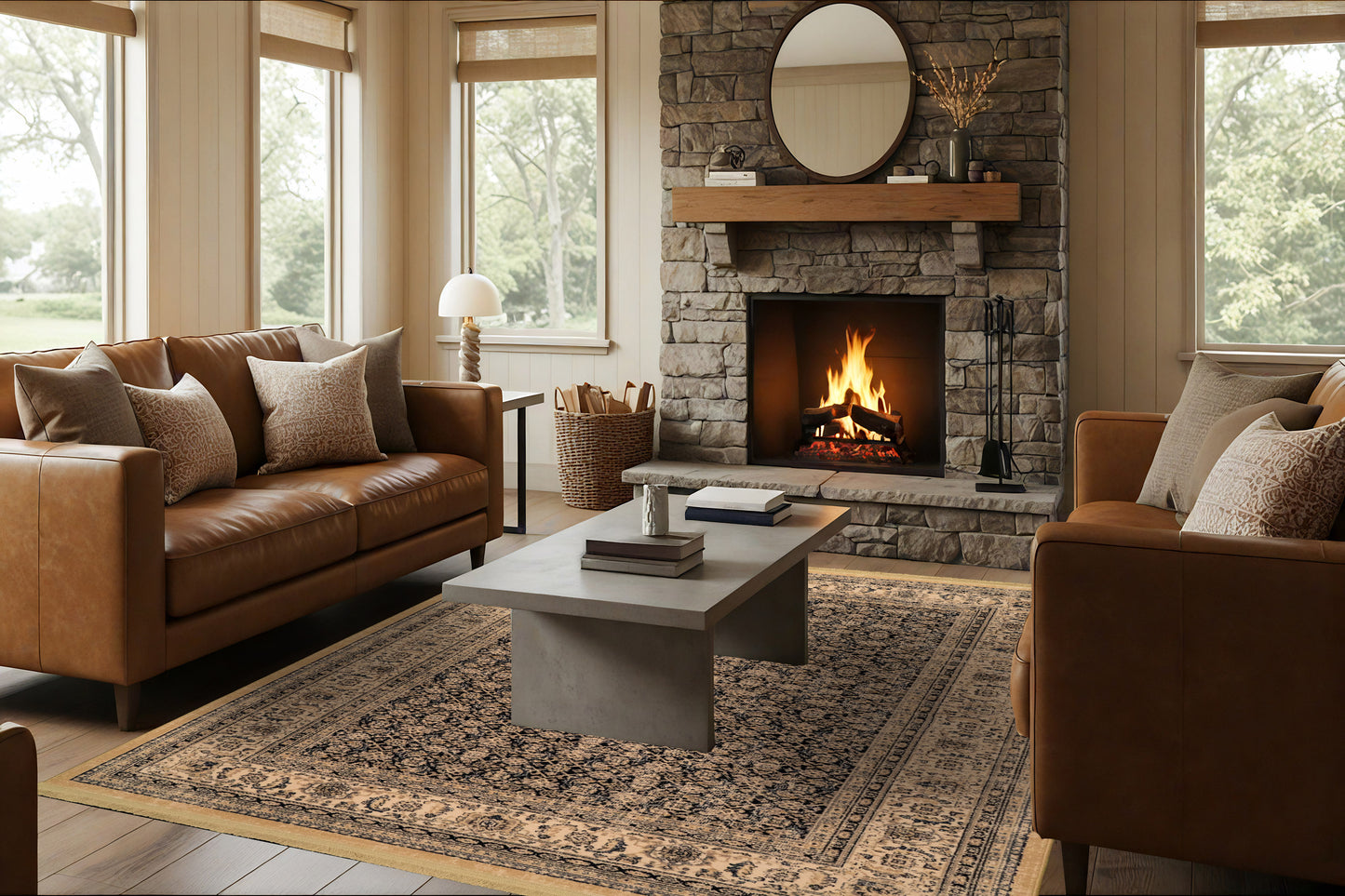 Brilliant 72407-501 Navy Area Rug