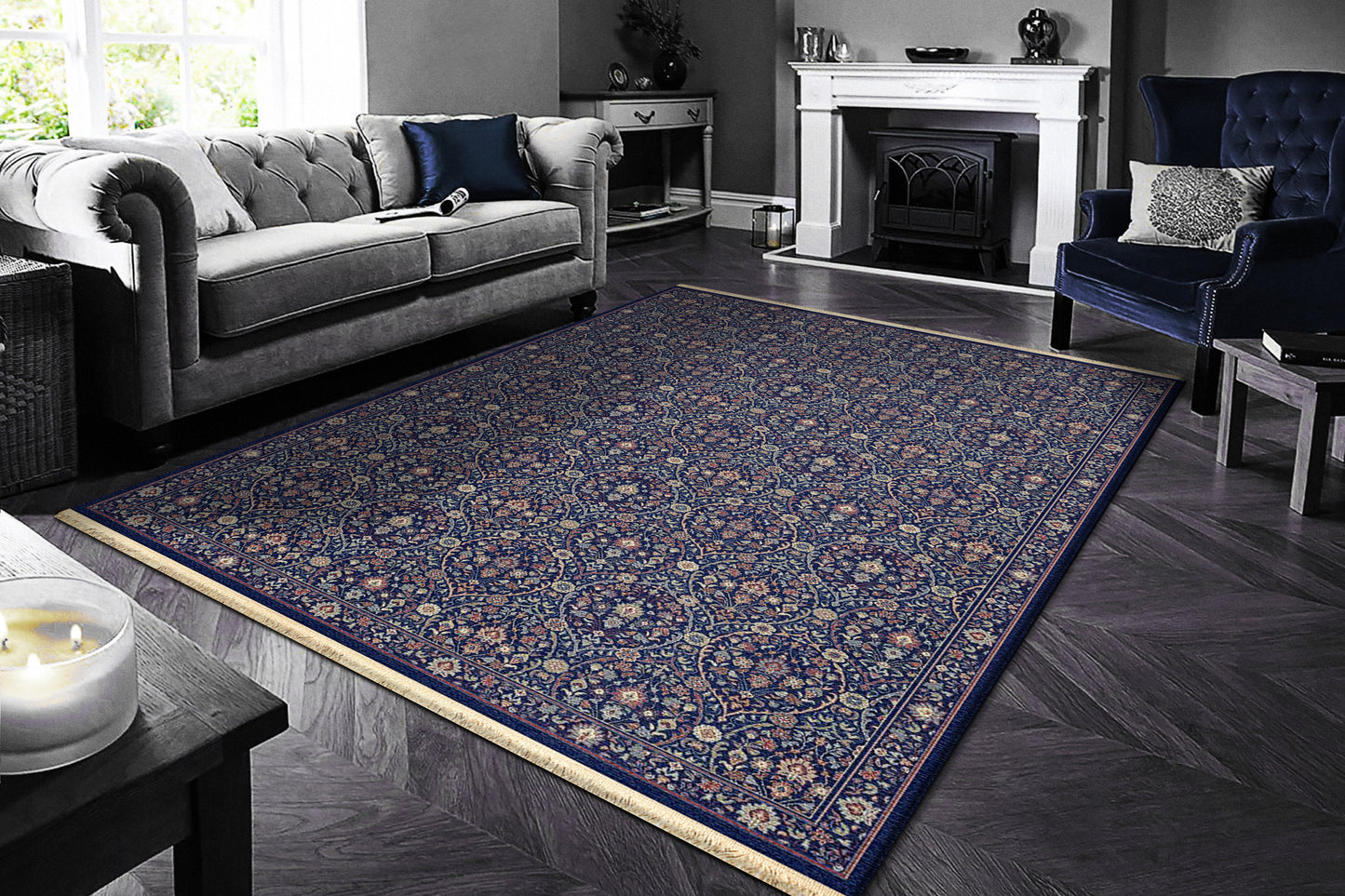 Brilliant 7278-500 Blue Area Rug
