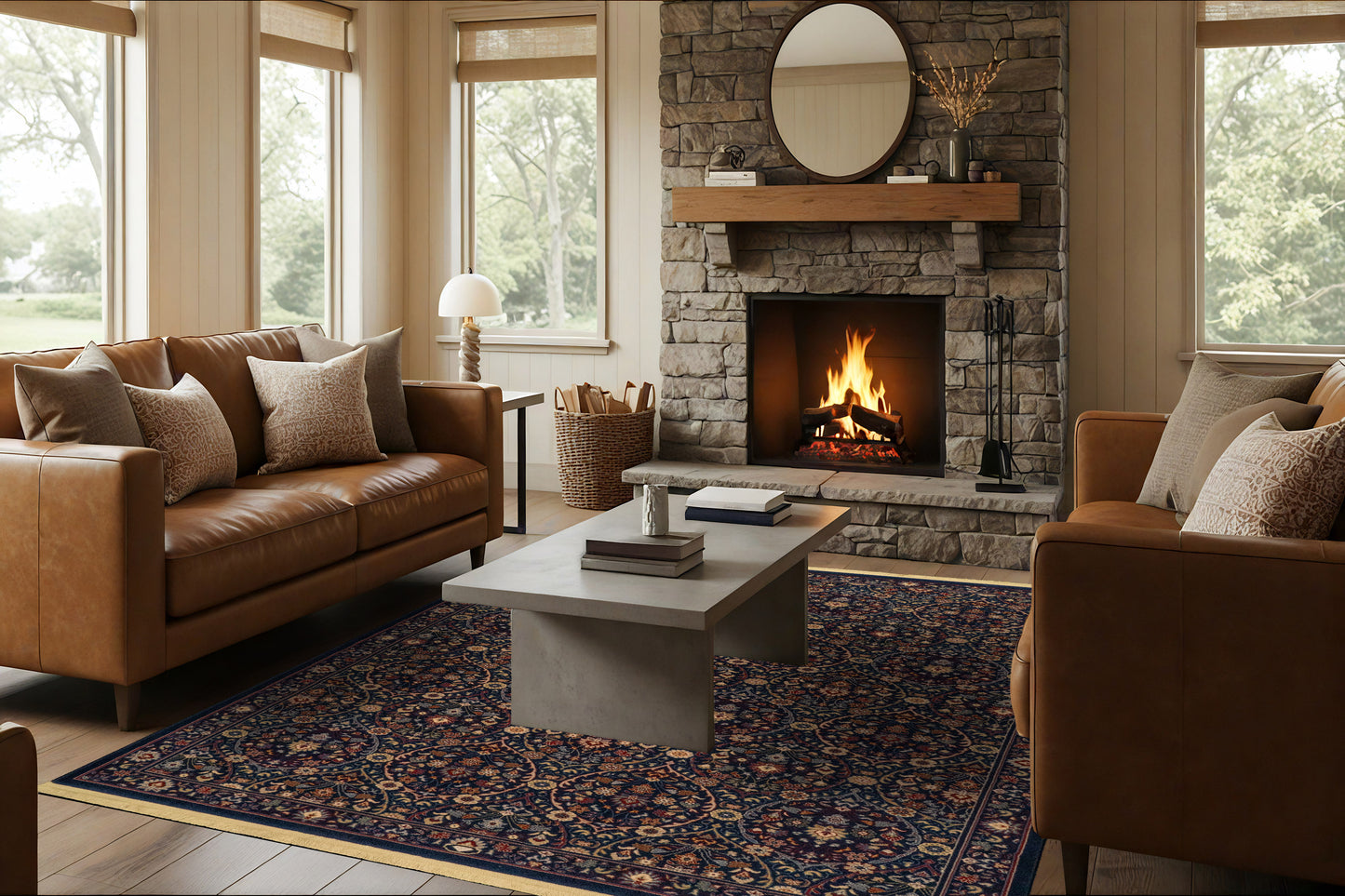 Brilliant 7278-500 Blue Area Rug