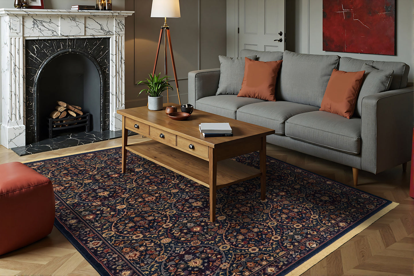 Brilliant 7278-500 Blue Area Rug