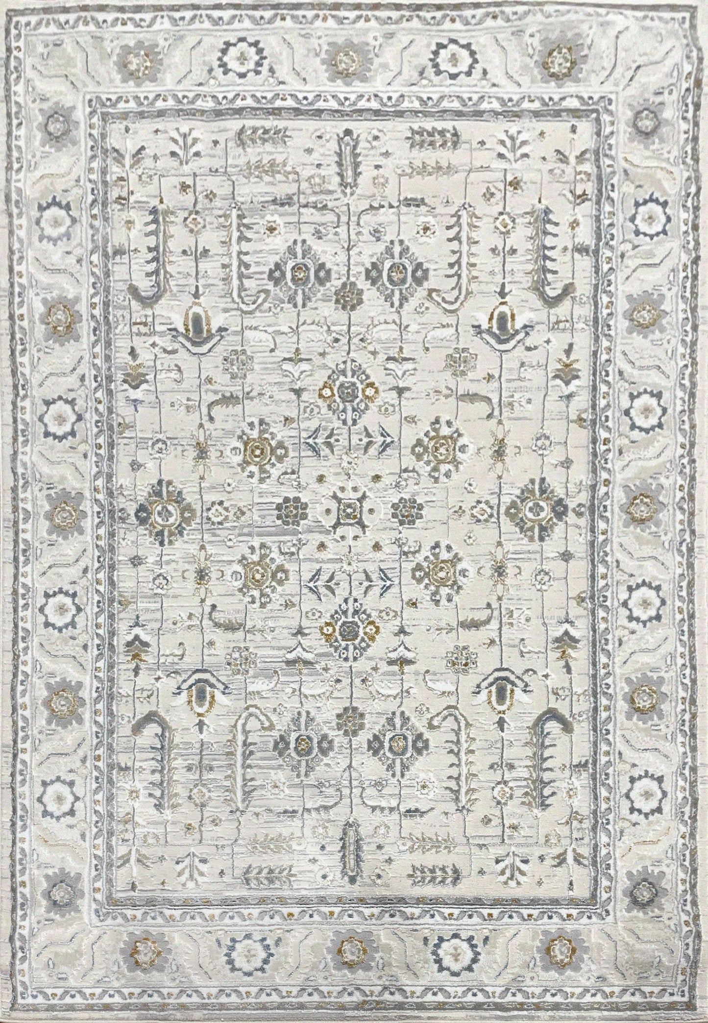Azure 12584-195 Ivory/Grey/Blue Area Rug