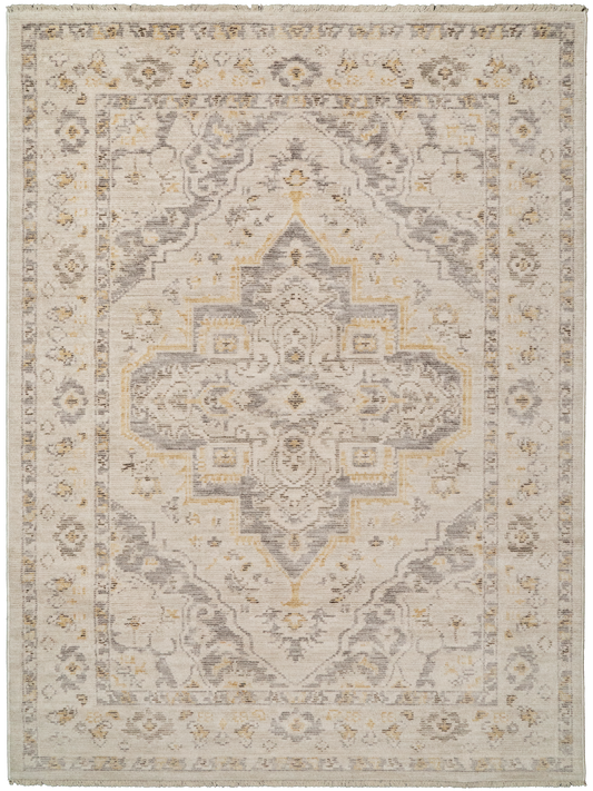 Calypso 13504-190 Ivory / Grey Area Rug