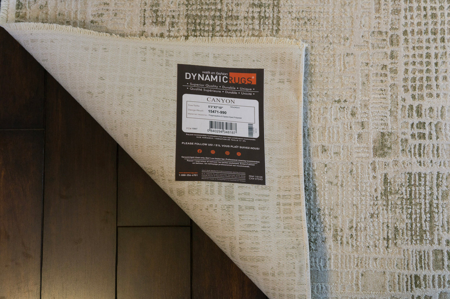 Canyon 15471-990 Grey/Dark Grey Area Rug