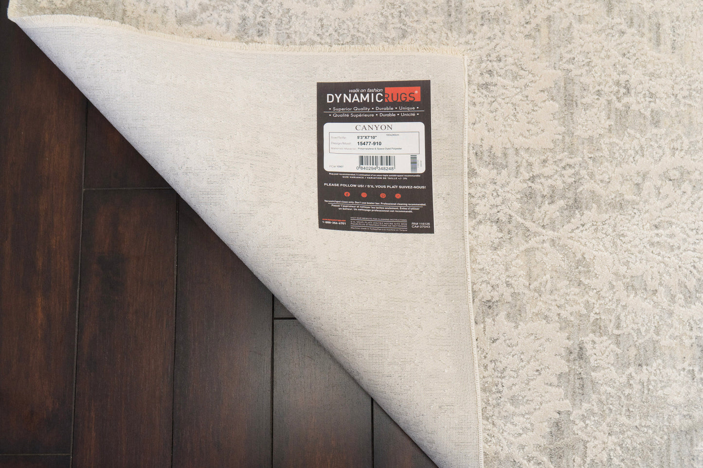Canyon 15477-910 Grey/Cream Area Rug