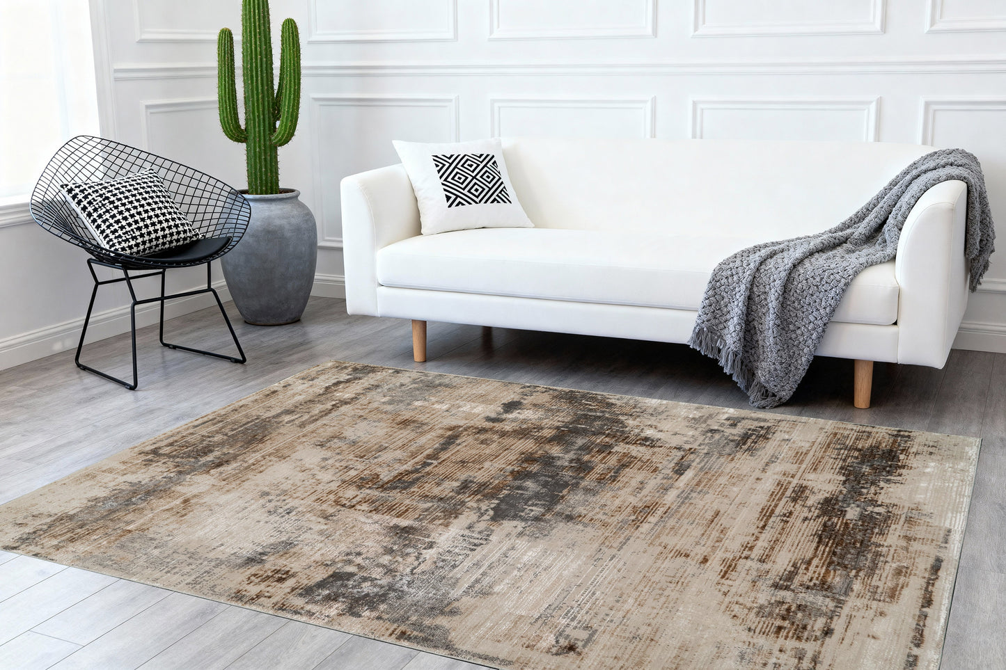 Castor 19504-819 Beige/Ivory/Grey Area Rug