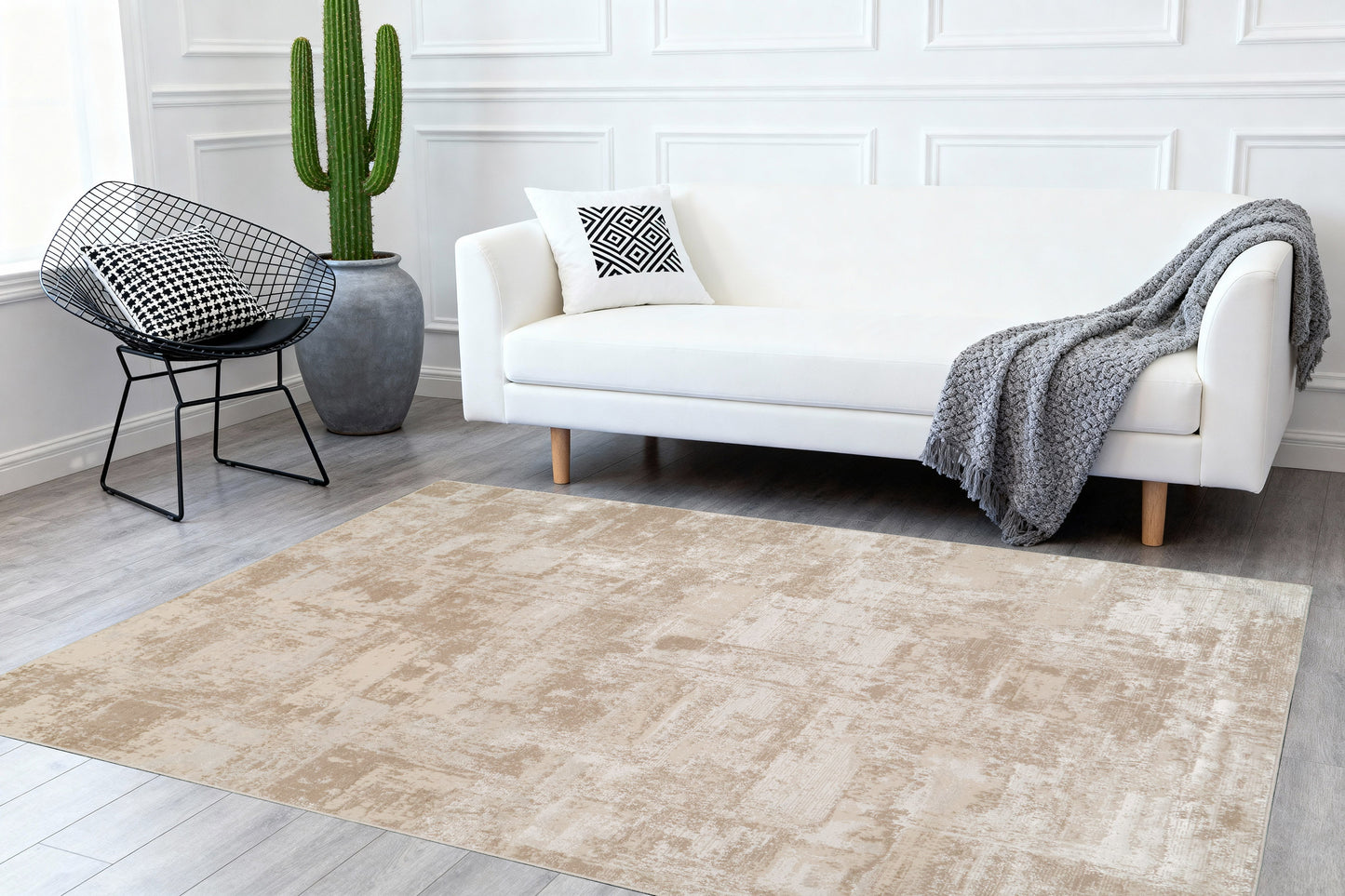 Castor 19507-180 Cream/Beige Area Rug