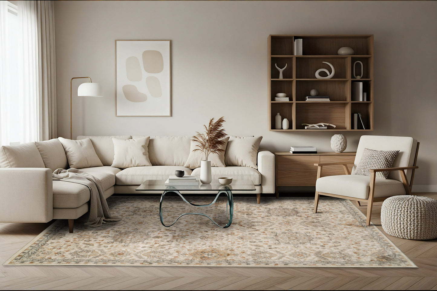 Charlotte 19905-199 Ivory/Multi Area Rug