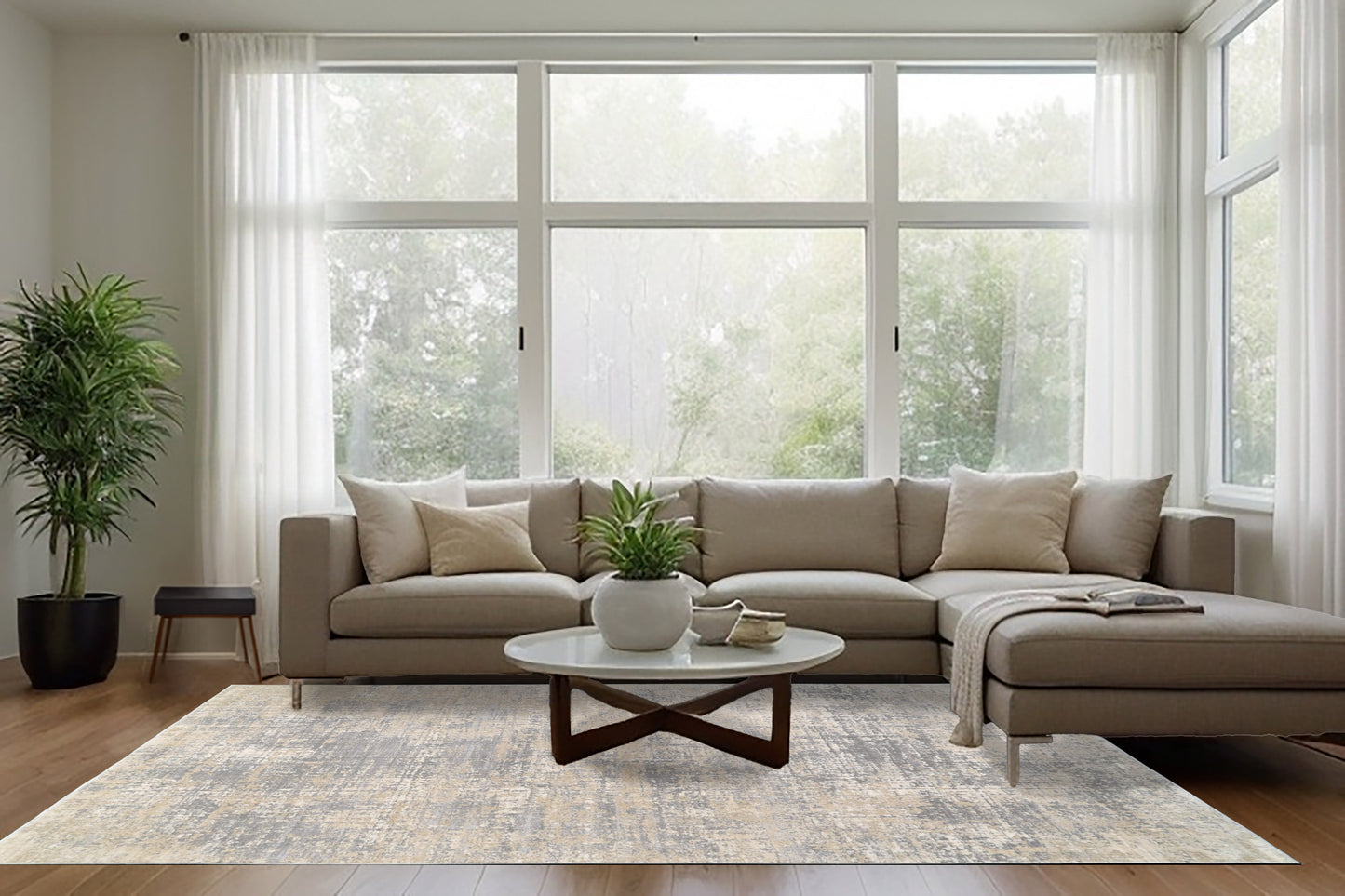 Cosmo 6831-980 Grey/Beige Area Rug
