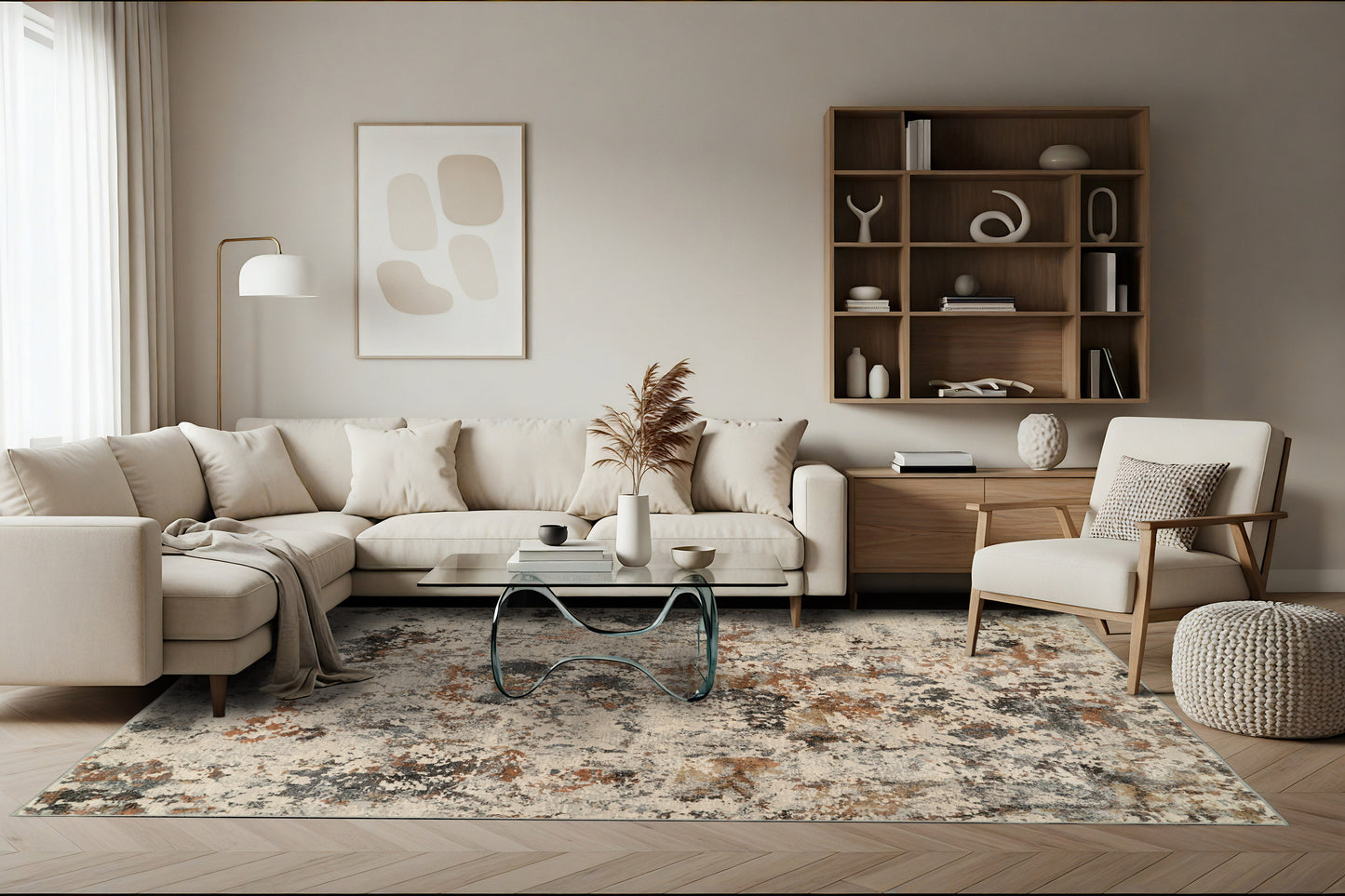 Couture 52023-6616 Ivory/Copper Area Rug