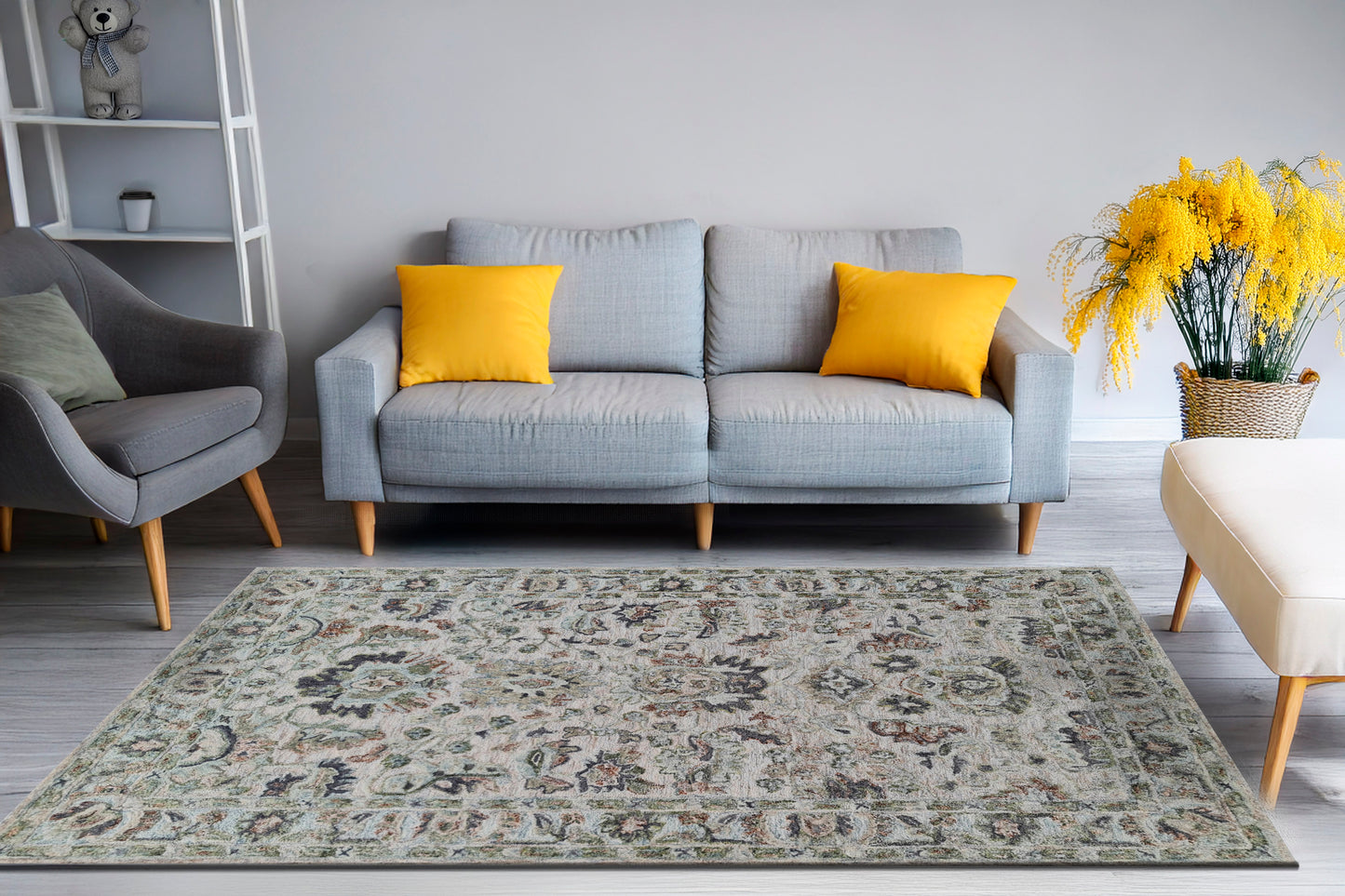 Daisy 9086-899 Beige/Multi Area Rug
