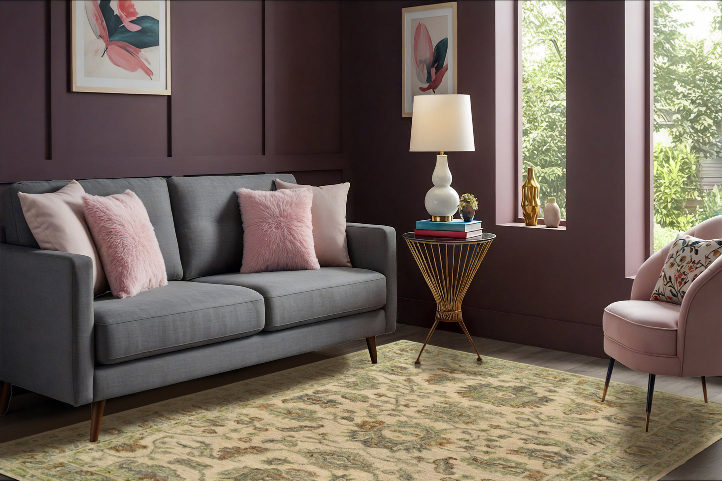 Daisy 9086-899 Beige/Multi Area Rug
