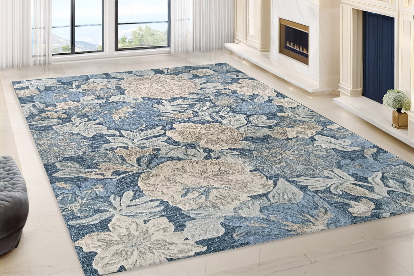 Daisy 9091-599 Navy/Multi Area Rug