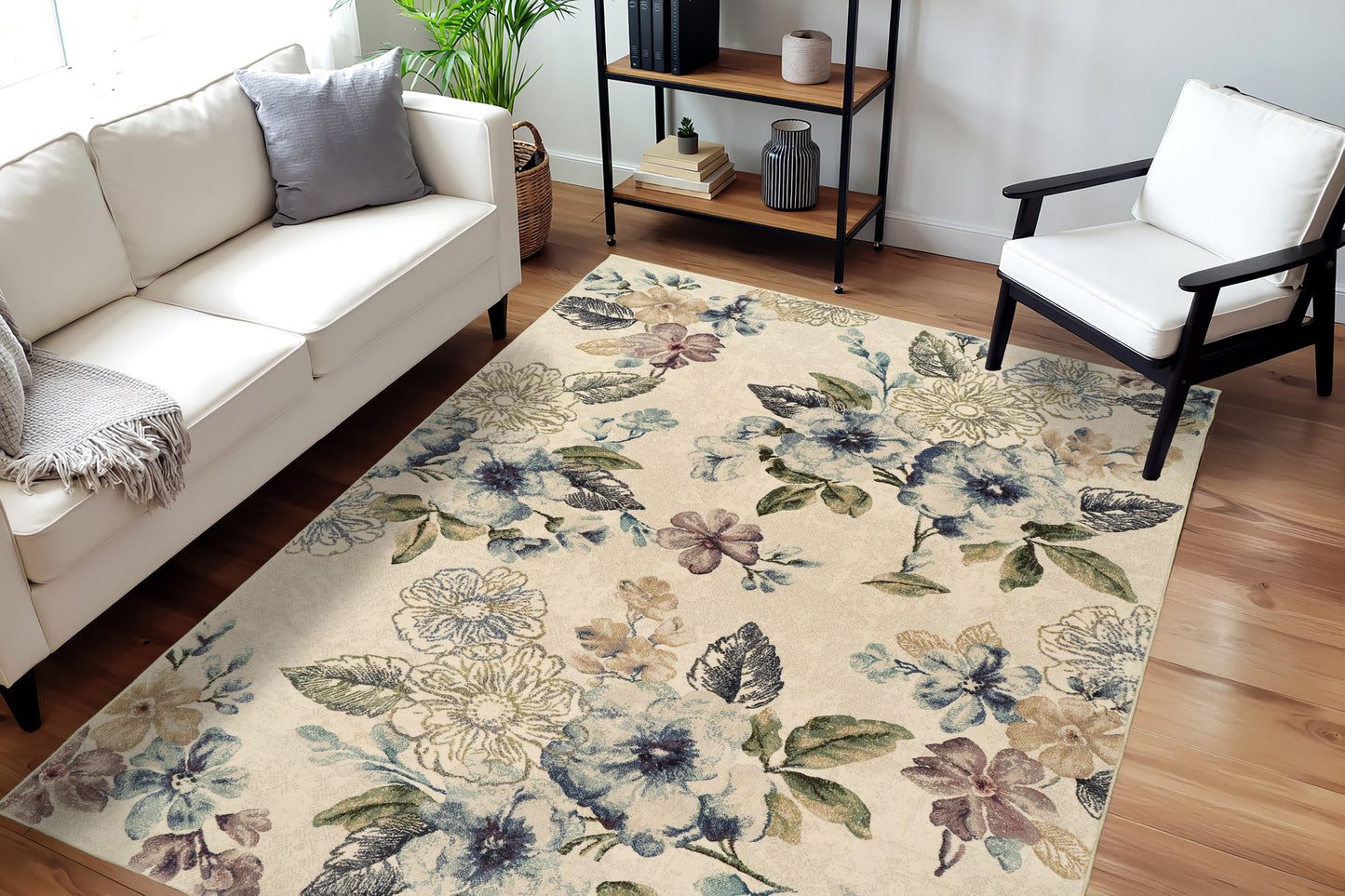 Eclipse 63322-6141 Cream/Blue Area Rug