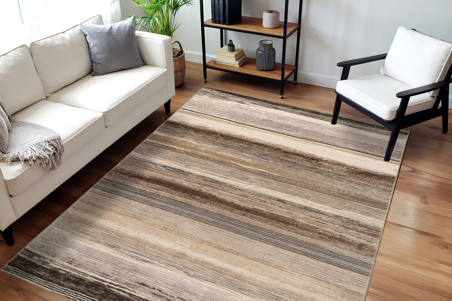 Eclipse 63351-9243 Beige/Brown/Grey Area Rug