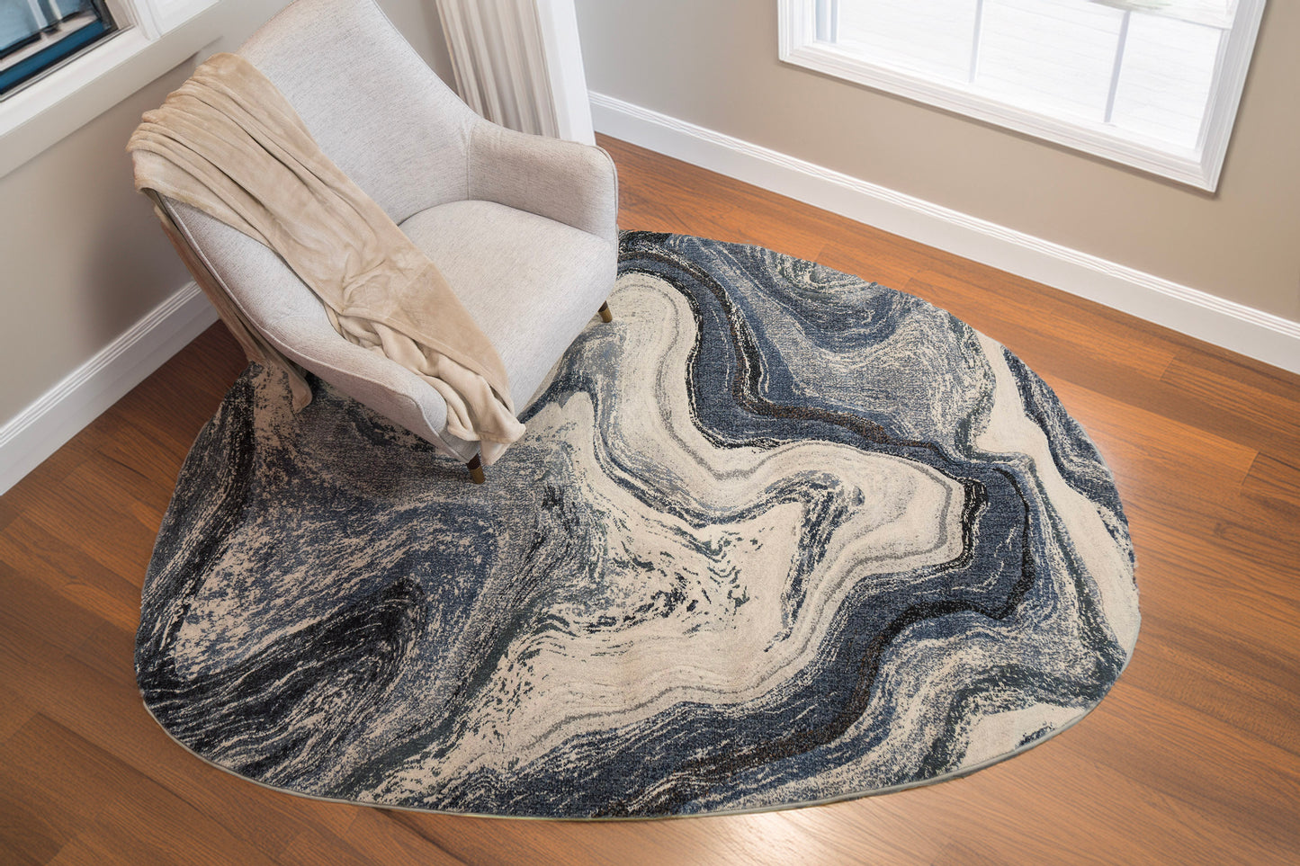 Eclipse 63436-5656 Grey/Cream Area Rug