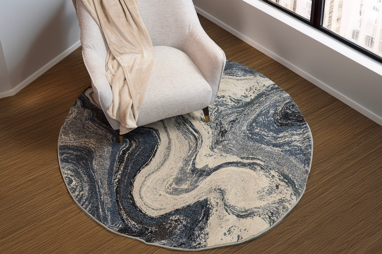 Eclipse 63436-5656 Grey/Cream Area Rug