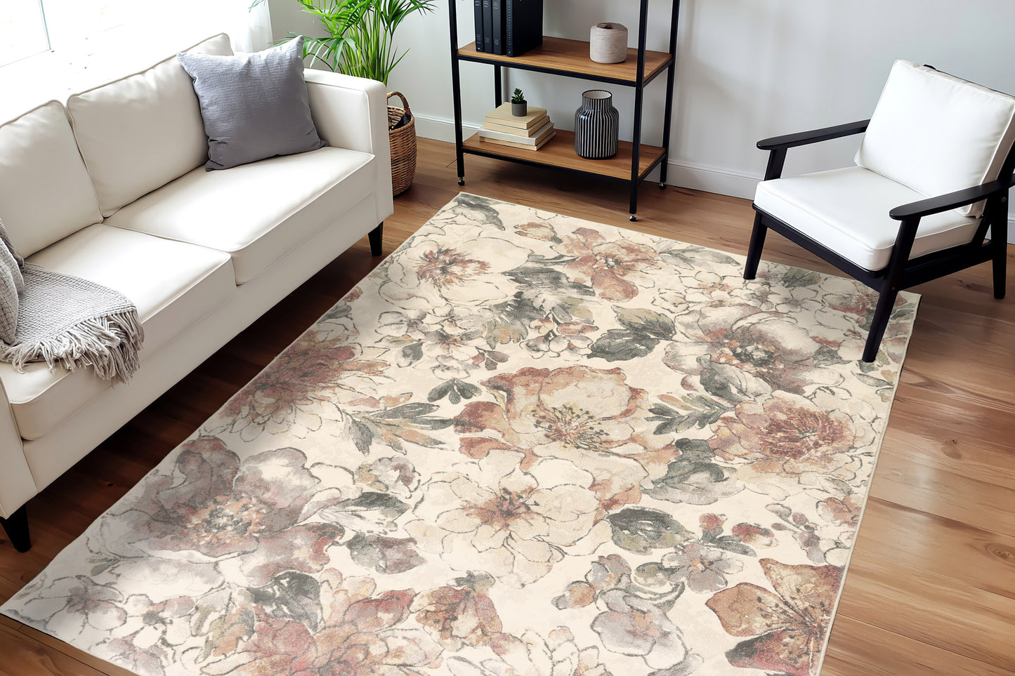 Eclipse 63528-6747 Cream/Multi Area Rug
