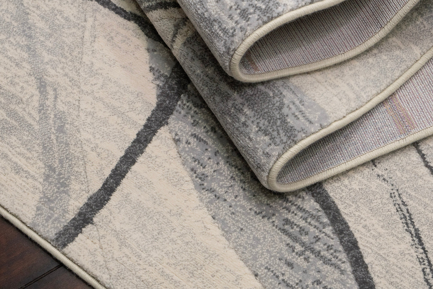 Eclipse 63972-6696 Cream/Grey/Dark Grey Area Rug