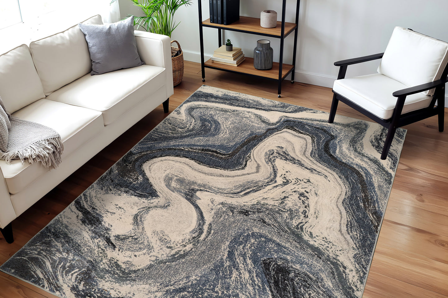 Eclipse 63436-5656 Grey/Cream Area Rug