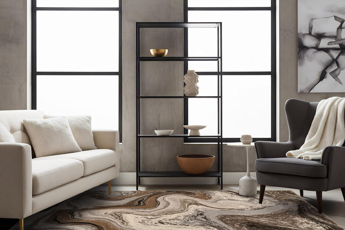 Eclipse 63436-9283 Cream/Mocha Area Rug