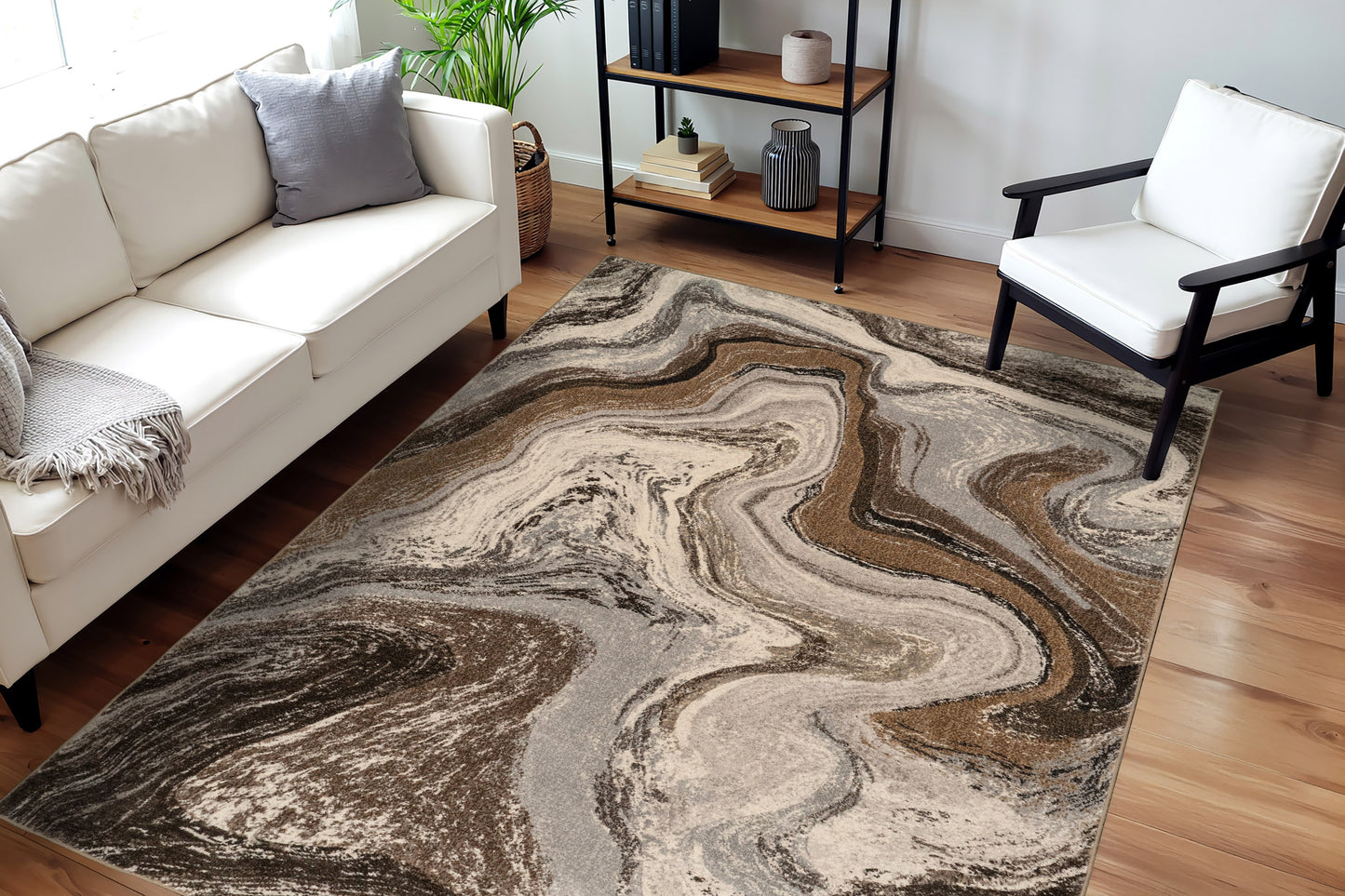 Eclipse 63436-9283 Cream/Mocha Area Rug