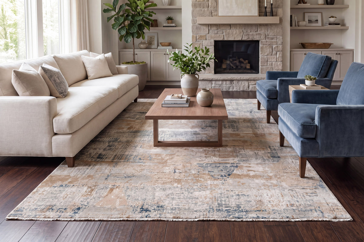 Eden 10941-185 Cream/Beige/Blue Area Rug
