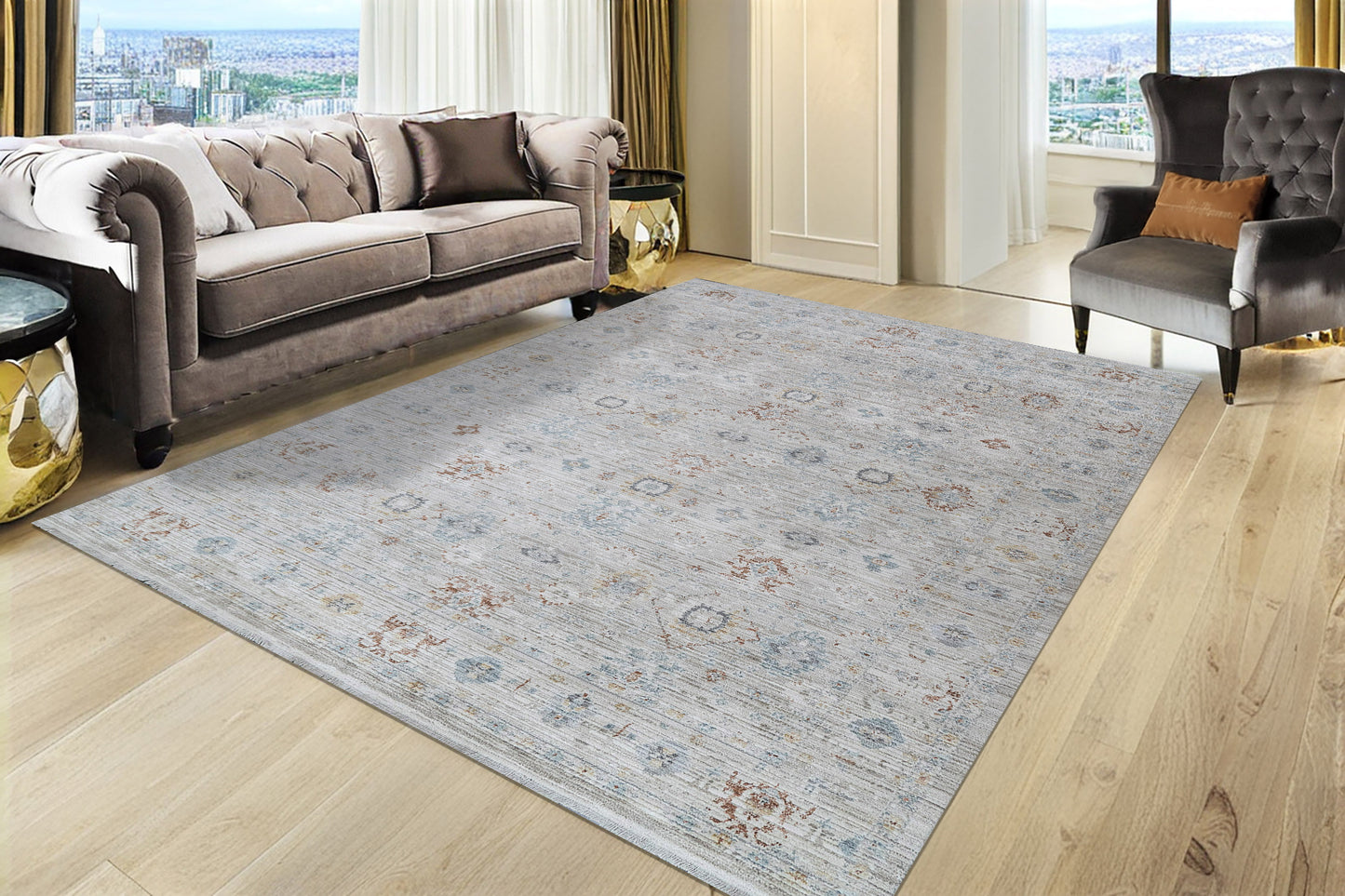 Fiora 17235-189 Cream/Taupe/Multi Area Rug