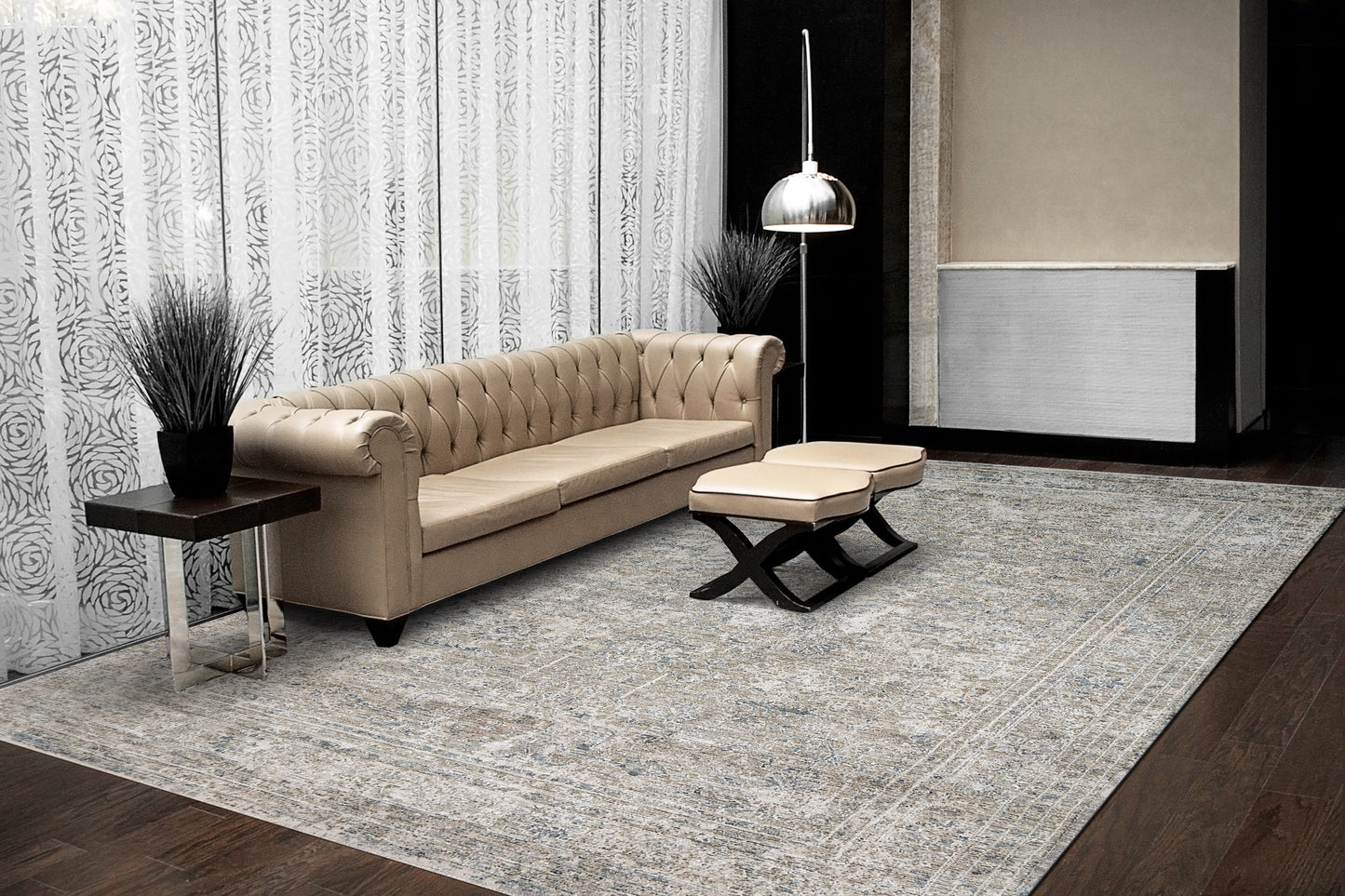 Flare 14741-815 Beige/Ivory/Blue Area Rug
