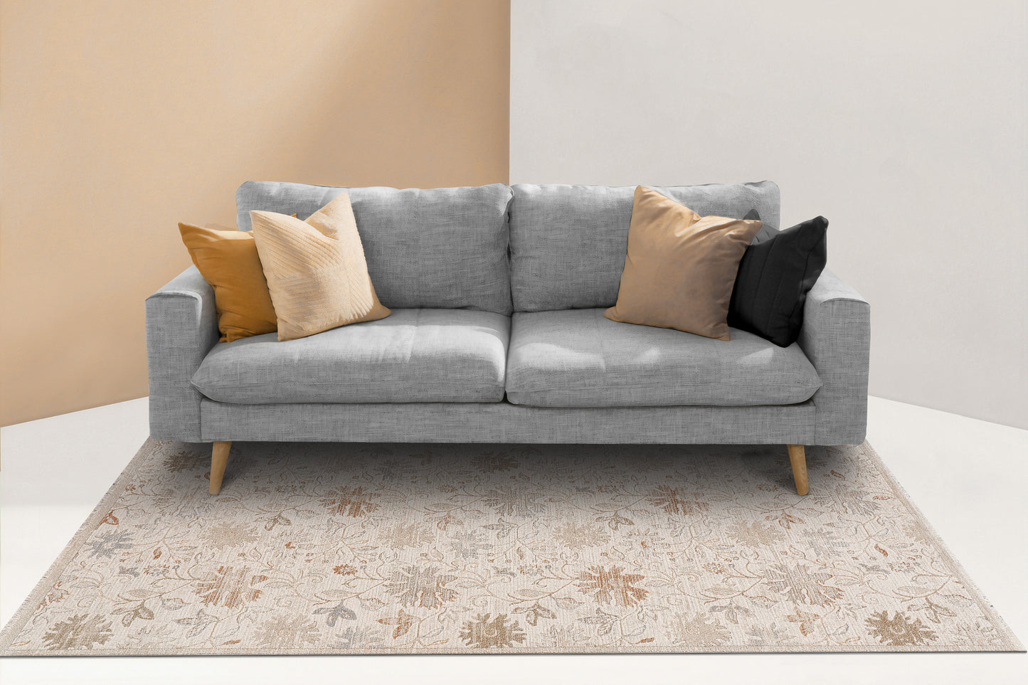 Irving 15553-186 Cream/Beige/Rust Area Rug