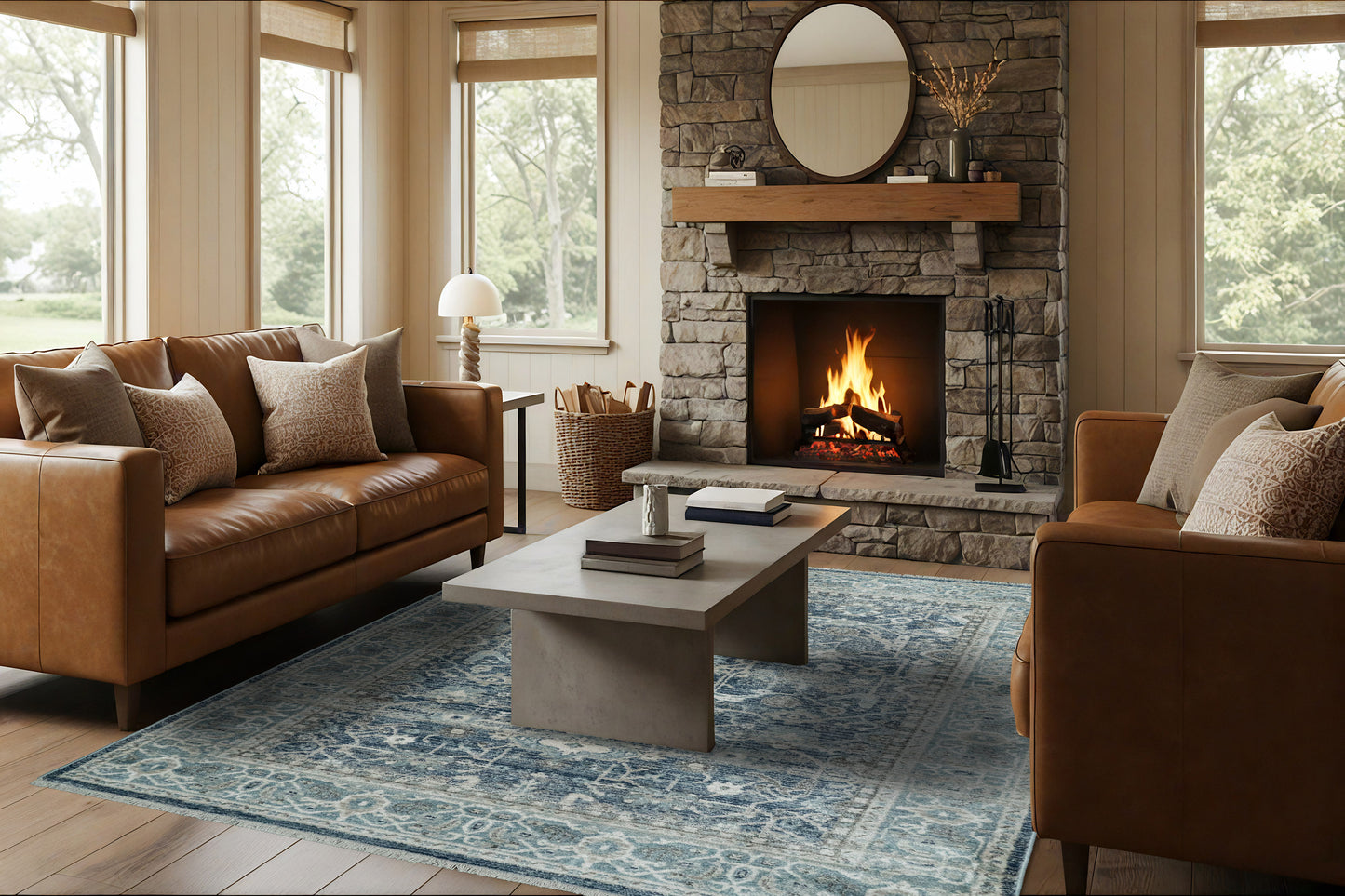 Adorn 550-6881 Blue Area Rug