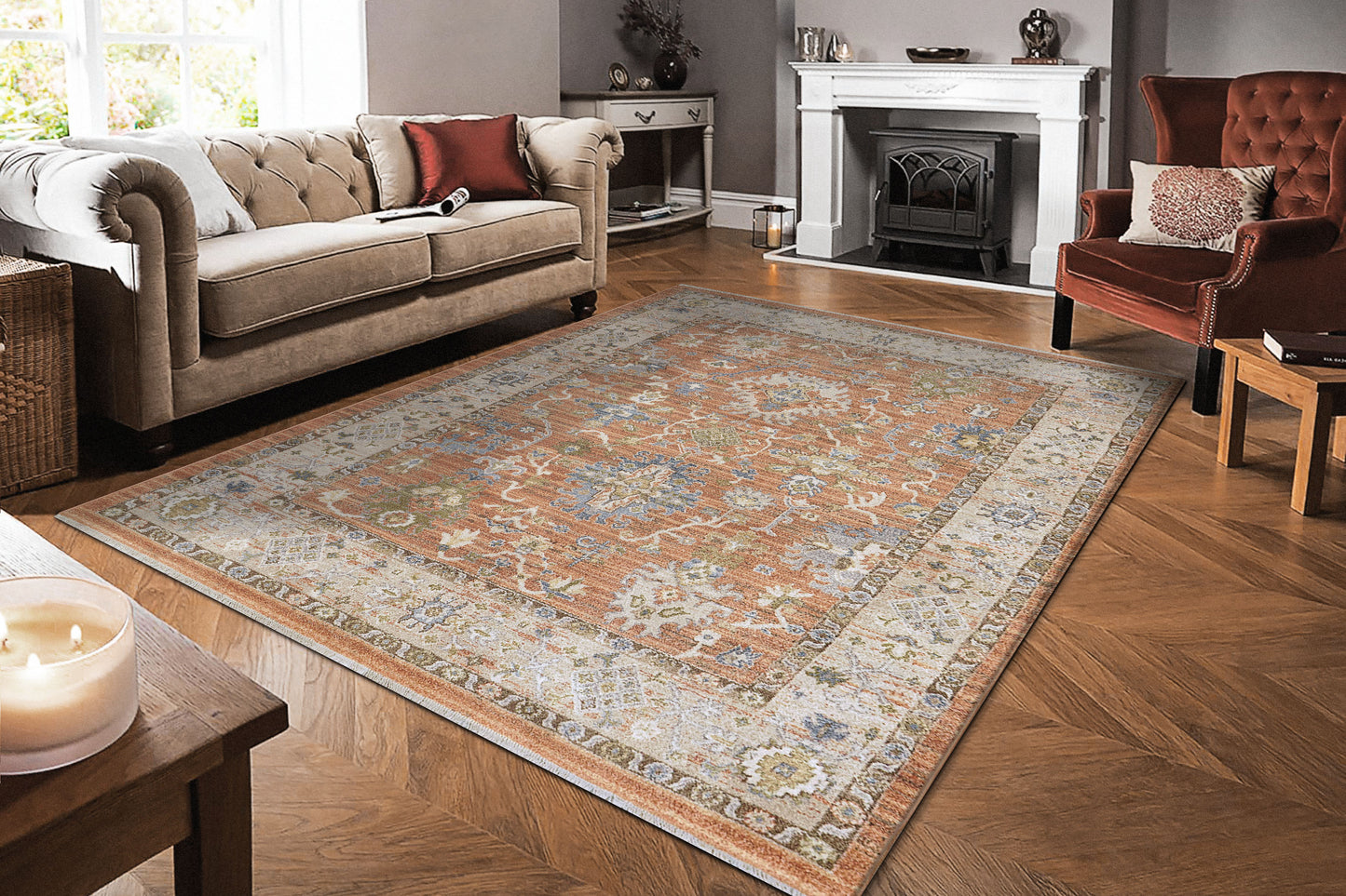 Juno 6885-619 Rust/Ivory/Multi Area Rug