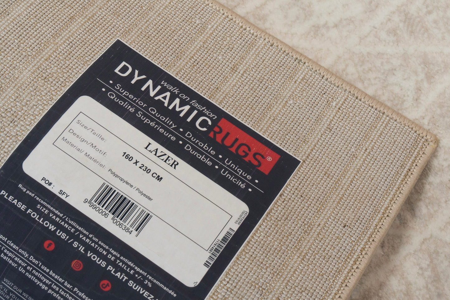 Lazer 12673-900 Grey Area Rug