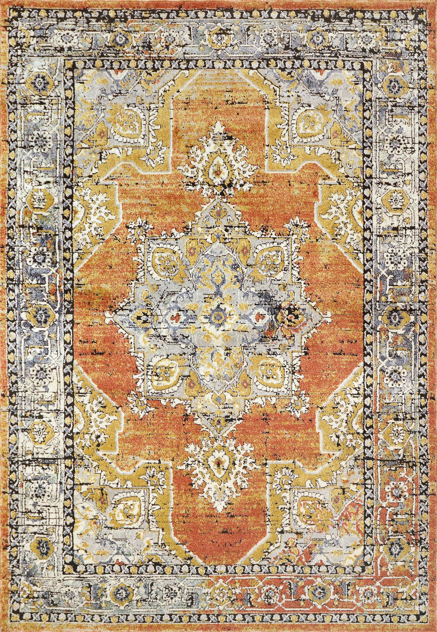 Mabel 4093-359 Rust/Navy/Multi Area Rug