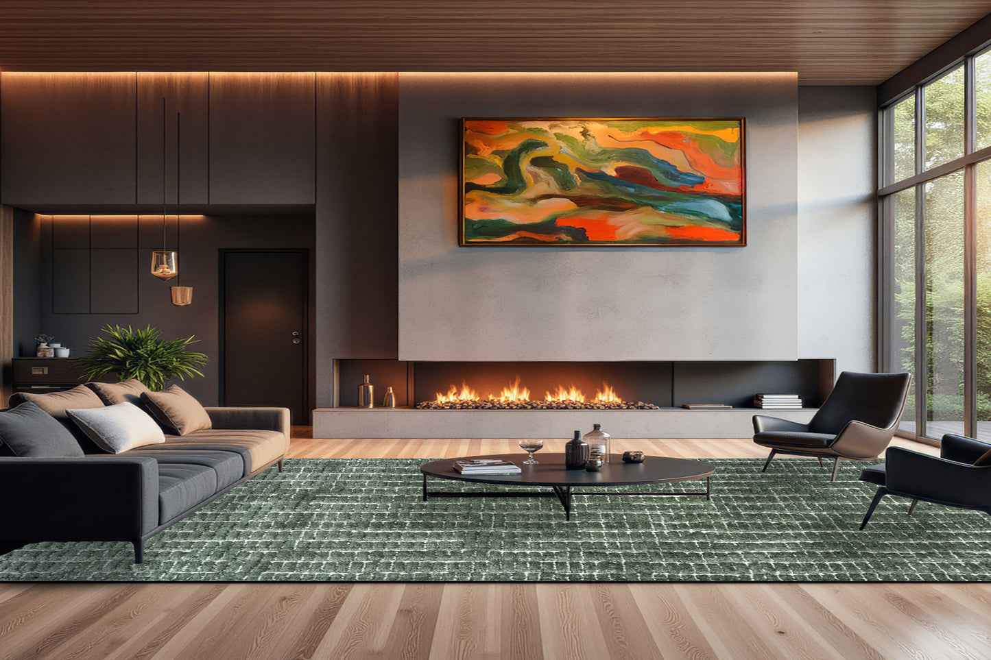 Masai 14002-4363 Sage Area Rug